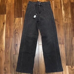 Women's Black Studded Jeans size 1